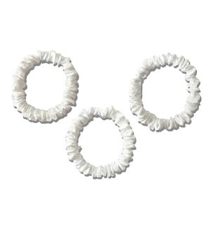 Skinny Scrunchies - 3 pieces - Ivory White