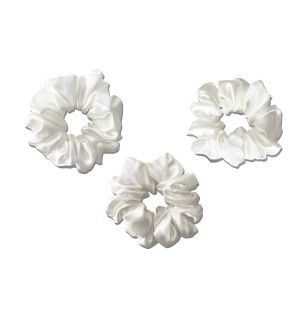 Large Scrunchies - 3 pieces - Ivory White