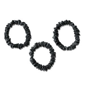 Skinny Scrunchies - 3 pieces - Metalic Grey